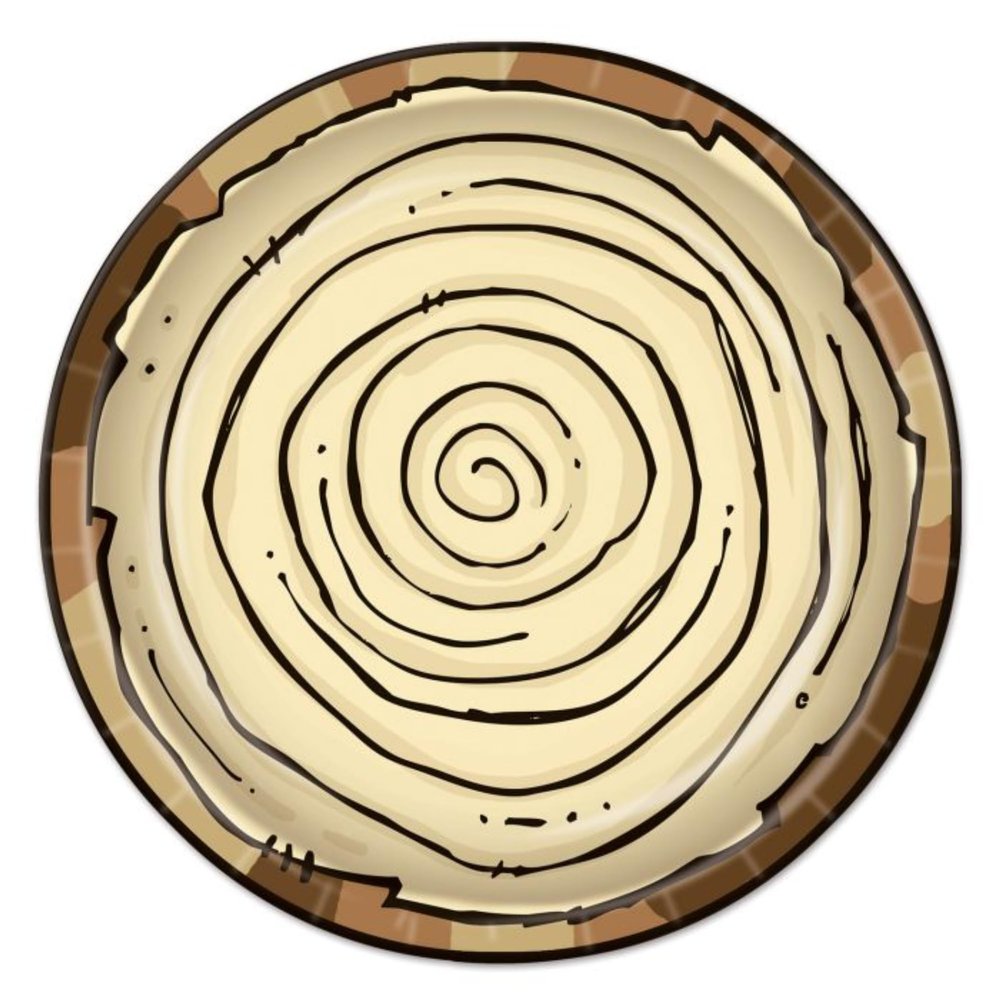 Club Pack of 96 Brown and Beige Disposable Woodland Paper Party Banquet Dinner Plates 9"