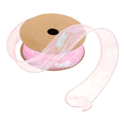 NUOBESTY 1roll Multi-Function Wave Edge Ribbon Wear-Resistant Craft Material for Bouquets Wrapping and Party Decorations Rainbow Colors