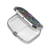 2-Compartment Mini Pill Case, Mysterious Flowers Retro Pocket-Sized Medicine Organizer for Travel view 2