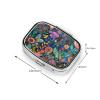 2-Compartment Mini Pill Case, Mysterious Flowers Retro Pocket-Sized Medicine Organizer for Travel view 3