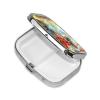 2-Compartment Mini Pill Case, Kangaroo Wearing Glasses Retro Pocket-Sized Medicine Organizer for Travel view 2