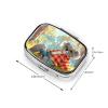 2-Compartment Mini Pill Case, Kangaroo Wearing Glasses Retro Pocket-Sized Medicine Organizer for Travel view 3