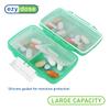 Ezy Dose Moisture-Proof Travel Pill Case, 4 Compartments, Green, Small view 2