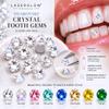 Tooth Gems for Teeth 20 Count 2.2mm Cherry Red Dental Crystals, Tooth Jewelry for Smile Decoration, Tooth Gem Kit Refill Supplies for DIY & Professional Use LaserGlow view 2