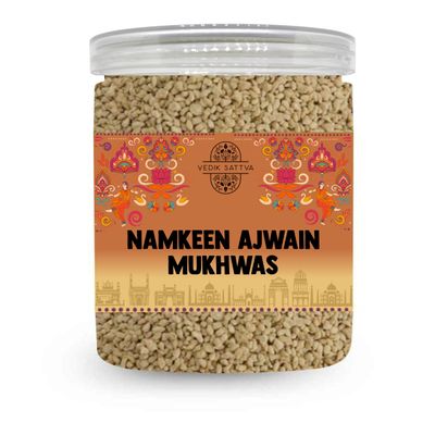 Vedik Sattva Natural Namkeen Ajwain | Homemade Indian Taste | 8.81 OZ (250 gm) | PACK OF 1