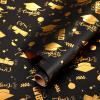 AmazingSpark 2026 Graduation Gift Wrapping Paper Roll 17 x 118 Inch 3D Embossing Gold Foil Grad Gift Wrap Graduation Wrapping Paper for Class College High School Ceremony Decor Party Supplies(Black) view 1