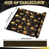 AmazingSpark 2026 Graduation Gift Wrapping Paper Roll 17 x 118 Inch 3D Embossing Gold Foil Grad Gift Wrap Graduation Wrapping Paper for Class College High School Ceremony Decor Party Supplies(Black) view 2