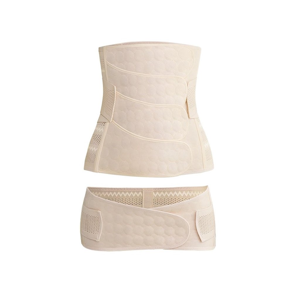 LRSSMA Postpartum Abdominal Girdle Waist Trainer Posture Correction Lumbar Support Belt Cesarean Belt for Natural Childbirth(Beige,X-Large)