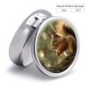 Wildlife Forest Squirrel Round Pill Box Travel Portable Pill Case 23 Compartment Medicine Metal Tablet Vitamin Holder Organizer for Purse Pocket view 2