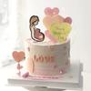 10pcs Happy Mother's Day Cake Topper Gold Acrylic Cupcake Decorating for Mother's Day Party Cake Decoration view 4