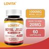 LOVITA Royal Jelly 333 mg, 3:1 Concentrate, with 20mg 10-HDA, Natural Source Super Food, Supports Skin Health & Energy Production, 60 Capsules view 2