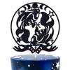 Pisces Cake Topper, Happy Birthday Pisces/Pisces Season, Big Pisces Energy, 12 Zodiac Constellation Theme Birthday Party Decoration Supplies, Black Glitter view 1