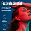 Alpine PartyPlug Concert Ear Plugs - Noise Reduction Ear Plugs for Party, Concert, Festival and Music - Reusable Earplugs (Transparent (Multisize)) view 2