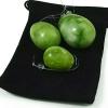 ASNAT 3PC Jade Stone Yoni Egg Set Natural Rose Quartz Massage Eggs Ball Repair Tightening Kegel Muscle Exercise Care-Type 2 view 1