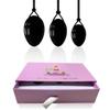 ASNAT Natural Rose Quartz Yoni Eggs Big Head Drilling Egg Obsidian Amethyst Jade Egg Women Kegel Exerciser -Black Obsidian 02 view 1