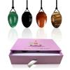 ASNAT Natural Rose Quartz Yoni Eggs Big Head Drilling Egg Obsidian Amethyst Jade Egg Women Kegel Exerciser -Black Obsidian 02 view 3