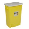 SharpSafety Chemotherapy Container, Hinged Lid, Yellow, 18 Gallon, Case of 5 view 1