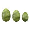 ASNAT Undrilled Rose Quartz Yoni Egg Set Jade Eggs Obsidian Kegel Exercise Muscles Tightening Ball Yoni Eggs Exerciser-Green Stone view 1