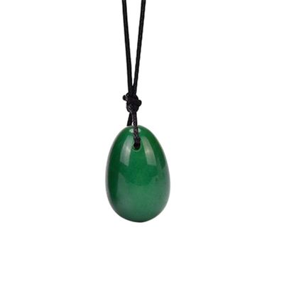 ASNAT Natural Drilled Yoni Egg Set Aventurine Jade Egg Kegel Exerciser Stone -S