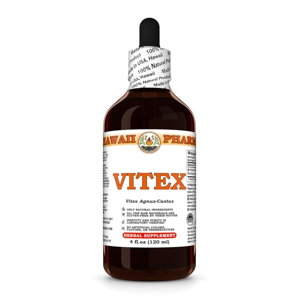 Vitex (Vitex Agnus-Castus) Dry Berry Tincture, All Natural, Vegan, Pure Liquid Extract - 4 fl.oz