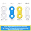 25 Pack: Replacement Straps for EMA Anti-Snoring Appliance, EMA Replacement Elastic Strap, Snore Guard Bands, Compatible with Myerson EMA Snore Appliance (Blue (Firm), 21mm) view 2