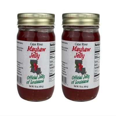 Cane River Mayhaw Jelly - 16 Ounce Jar - Southern Gourmet Spread for Biscuits, Toast, and Desserts - Premium Handmade Jelly with Authentic Mayhaw Fruit Flavor - Breakfast, Snacks, and Gift (2 Pack)