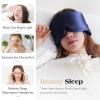 100% Natural Mulberry Silk Sleep Mask, Comfortable Soft for Deep Sleep, Blackout Effect, Wide Adjustable Band, Eye Mask for Women and Men. Ideal for Travel, Office, Daily(Navy Blue) view 4