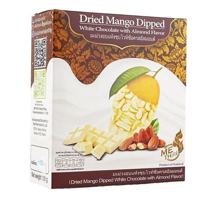 Dried Mango, Dark Chocolate or Whit Chocolate With Almond or Coconut Flavor 4.59 oz (White Chocolate With Almond)