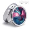 Dreamy Pattern Round Pill Box Travel Portable Pill Case 23 Compartment Medicine Metal Tablet Vitamin Holder Organizer for Purse Pocket view 2