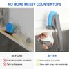 LANMU Dish Wand Holder Compatible with Scotch-Brite Dishwand, Silicone Dish Brush Holder with Drain Spout for Kitchen Sink Counter, Sponge Wand Organizer, Keep Upright from Leaking Soap view 3
