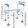 Psmpeng Compact Toilet Safety Rails Stand Alone Folding Handrails Adjustable Toilet Safety Frame Toilet Seat Grab Bar Fits Most Toilets Support Frame(A) view 2