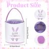 Araluky 2 Pcs Easter Bunny Basket, Easter Egg Basket for Rabbit Candy Buckets for Candy Gifts Storage view 2
