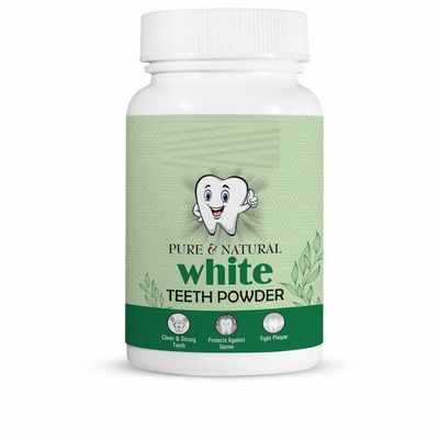 Naturals Teeth Whitening Powder Removes Oldest Stains, Tartar & Plaque | Cavity Protection, Enamel Safe | Natural Mint Formula for Long Lasting Freshness | Men & Women 100g 3.52oz