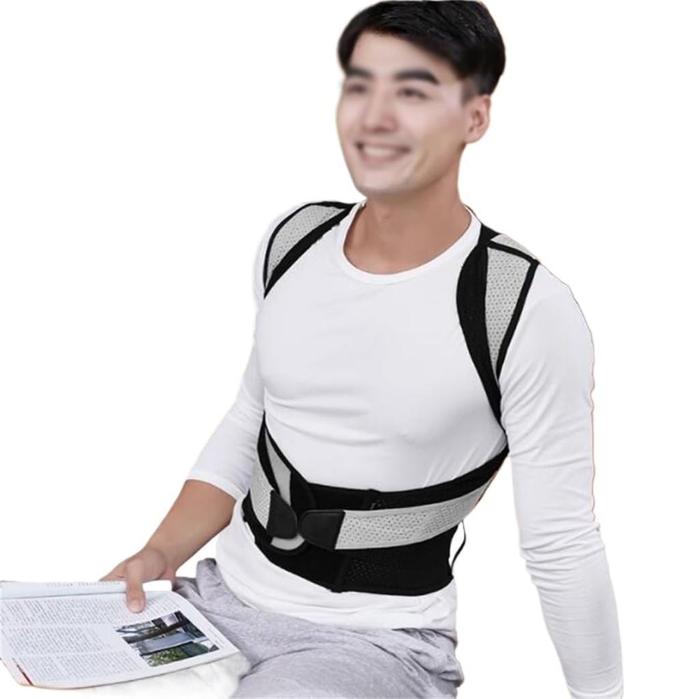 HIONJIN Shoulder Spinal Scoliosis Orthotic Male Adult U + Correction with Back Correction(XX-Large)