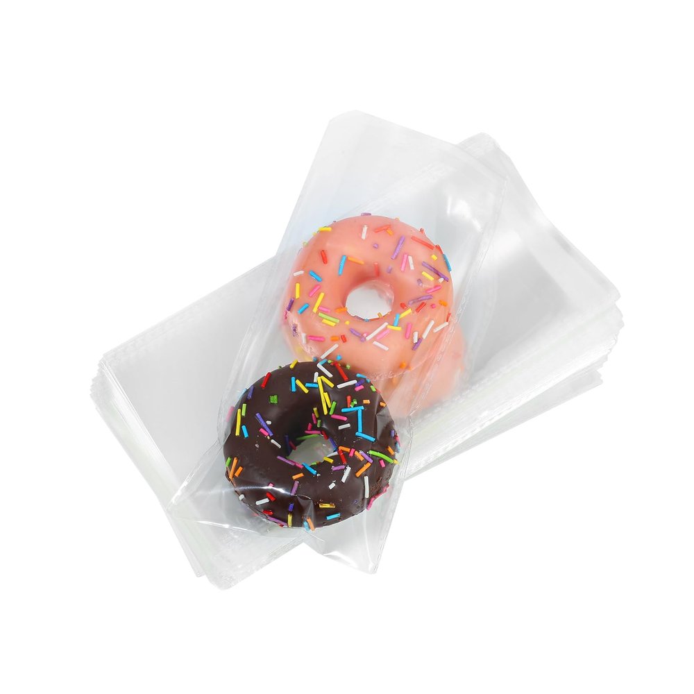 400PCS 3.2Mil Clear Cellophane Bags Self Sealing 5x7 Inches Cookies Bags Self Adhesive Resealable Cello Bag for Packaging Cookies Party Favors Gifts, Thick