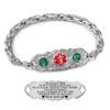 ASTERY Custom Medical Alert Bracelets for Women with Free Engraving,Personalized Emergency Identification ID Bracelet with Natural Stone view 1