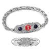 ASTERY Custom Medical Alert Bracelets for Women with Free Engraving,Personalized Emergency Identification ID Bracelet with Natural Stone view 1