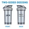 APZNBYR Customized Plastic Shaker Bottles Heat-resistant Thickened Bottom, Custom Protein Shaker Cup for Sports Fitness Gym, Customizable Shaker Bottles for Protein Mixes Transparent Design, Gray view 2