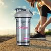 APZNBYR Customized Plastic Shaker Bottles Heat-resistant Thickened Bottom, Custom Protein Shaker Cup for Sports Fitness Gym, Customizable Shaker Bottles for Protein Mixes Transparent Design, Gray view 3