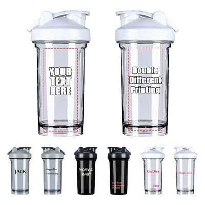 APZNBYR Personalized Shaker Cups for Blender Protein, Customize Protein Whisk Shaker Bottles BPA Free, Custom Shaker Cup with Image Text Logo, Custom-made Shaker Cups for Protein Blender,#CustomWhite