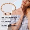 ASTERY Custom Medical Alert Bracelets for Women with Free Engraving,Personalized Emergency Identification ID Bracelet with Natural Stone view 2