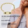 ASTERY Custom Medical Alert Bracelets for Women with Free Engraving,Personalized Emergency Identification ID Bracelet with Natural Stone view 2