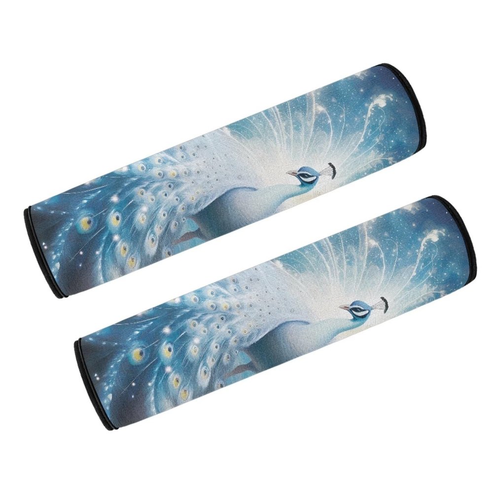 Psesaysky Glowing Peacock Armrest Covers for Wheelchairs Universal Arm Covers for Desk Chair, Office Armrest Cushion Pad Arm Pads Replacement Effectively Relieves Arm Pressure and Prevents Soreness