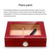 Cigar Box Portable Transparent Skylight Cigar Moisturizing Box Natural Cedar Piano Paint Cigar Moisturizing Cabinet Cigar Storage Box,A view 4
