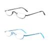 COVESATO Half Frame Reading Glasses, Half Metal Moon Readers for Women Men 2 Pairs 2.00 view 1