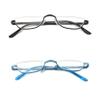 COVESATO Half Frame Reading Glasses, Half Metal Moon Readers for Women Men 2 Pairs 2.00 view 2