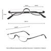 COVESATO Half Frame Reading Glasses, Half Metal Moon Readers for Women Men 2 Pairs 2.00 view 4