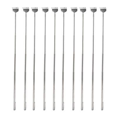 10pcs Back Scratcher Extendable Mini Portable Foldable Stainless Steel Telescoping for Relieve Itching Ideal for Traveling