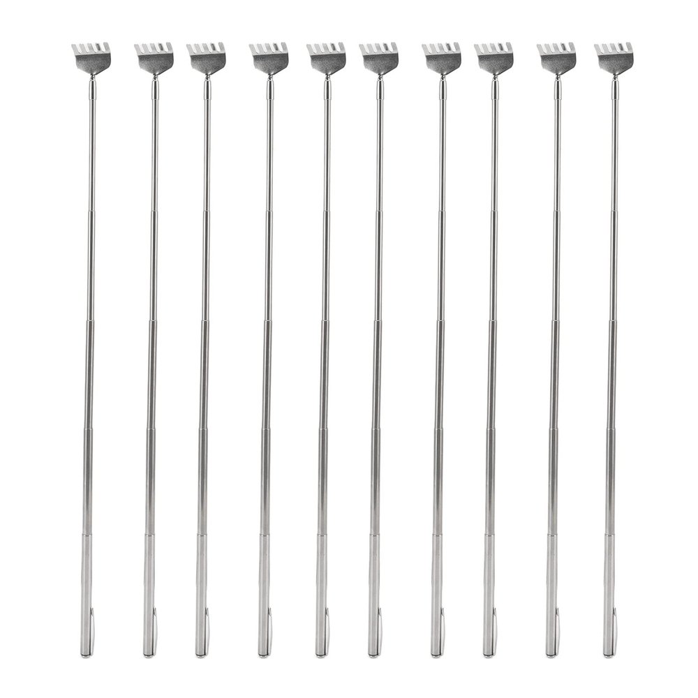 10pcs Back Scratcher Extendable Mini Portable Foldable Stainless Steel Telescoping for Relieve Itching Ideal for Traveling