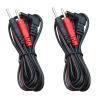 2 Packs TENS Unit Electrode Lead Wires, Premium TENS Electrodes Wire Replacement 2.35mm Shielded Plug TENS to 2mm Pin Electrode Cables Compatible with TENS 7000, Nicwell Care - (Not Fit EMPI Device) view 1